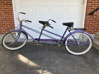 Vintage cruiser tandem bicycle