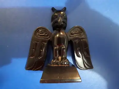 New - Thunderbird totem statue, View more