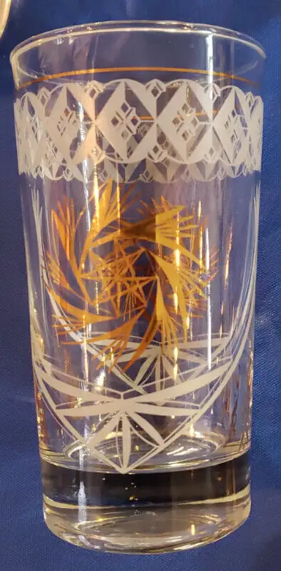 7 VINTAGE RETRO DRINKING GLASSES / VERRES RETRO - 1960's, View more