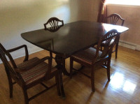 Table de salle à manger et chaises, bois, acajou, Duncan Phyfe