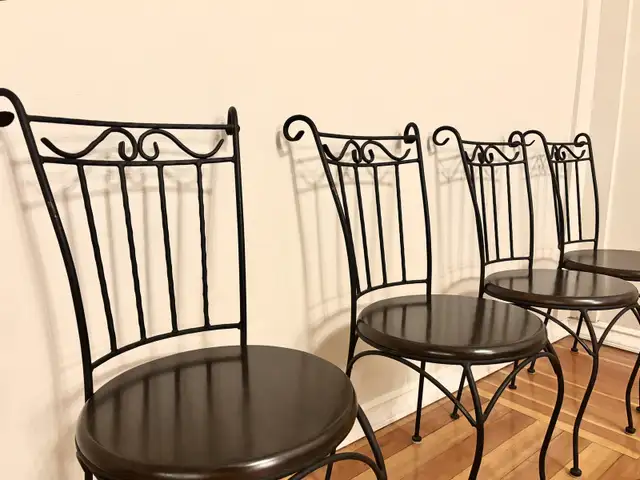wrought iron & solid wood chairs  in Chairs & Recliners in Nelson - Image 4