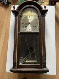 Vintage Waltham Tempus Fugit 31-Day Chiming Wall Clock 26"