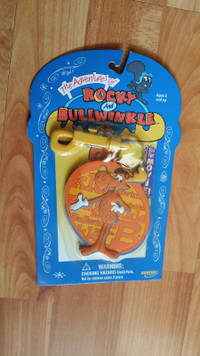 New Carded Deluxe Rocky and Bullwinkle KeyChain By Ashten