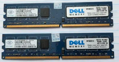 Dell SNPU8622C/1G PC2-5300 1GB DDR2 SDRAM Memory for Dell Optiplex 745 Desktop Quantity of 2.