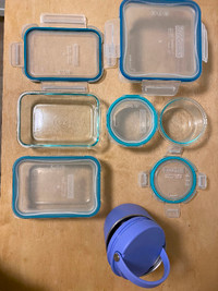 Pyrex glass storage containers