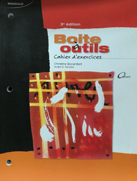 Boite à outils cahier d'exercices de Christine Bonenfant