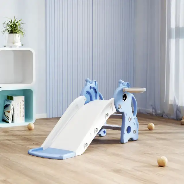 3 in 1 Toddler Slide for Age 1-3. Giraffe Design, Blue in Toys in Markham / York Region - Image 11