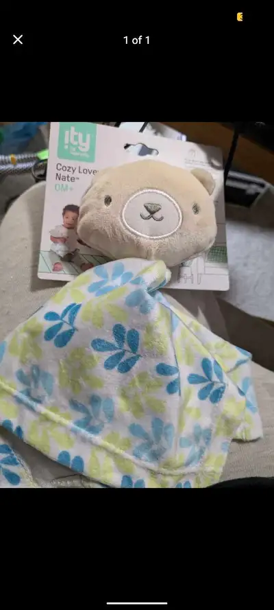 Cozy lovey nate - plush Nate bear, View more