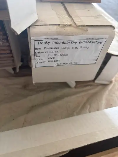 I have 14 boxes of plastic wrapped hardwood flooring 18.8 sqft per box 3.00 sq ft obo