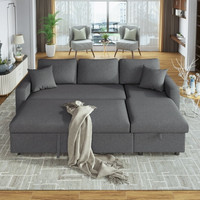 Limited Time Offer Stylish New Pull Out Storage Sofa Bed Set