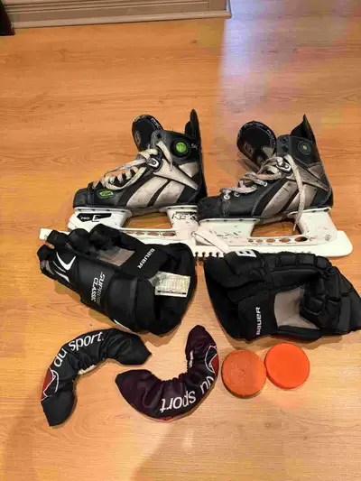 Patin RBK 5K Pump Hockey Grandeur 7.5 avec Gang de Hockey et protege lame