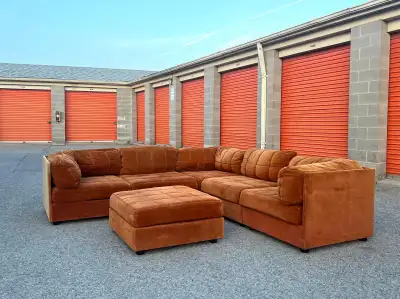 Vintage Selig Orange Modular Sectional, View more