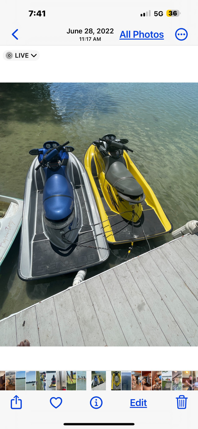 2 seadoos with trailer $10,000.00 obo in Personal Watercraft in Oshawa / Durham Region - Image 2
