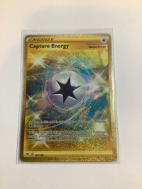Pokemon GOLD SECRET RARE Capture Energy Card Ultra rare mint