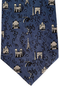 Cravate Soie  Vintage 1990s Roger L Paris Silk Tie