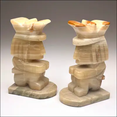 Onyx Marble Mexican Aztec Bookends, View more