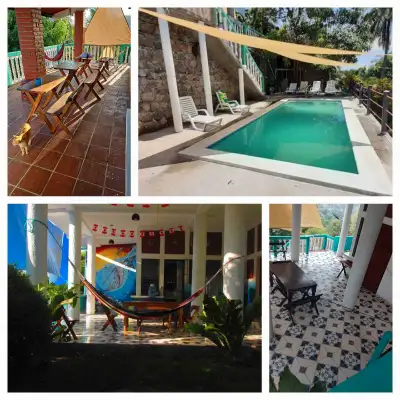 Fully furnished 2 bedroom/1.5 bathroom casita in walking distance from Palmarcito Beach, El Salvador...