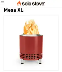 Solo Stove fire pit MESA XL Mulberry colour/maroon red - NEW