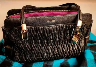 Coach Black Leather Purse, View more