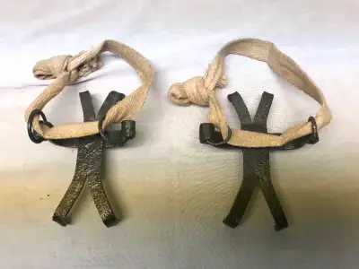 Antique Blacksmith Made Iron Instep Crampons, View more