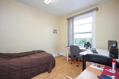 Quiet, bright and conveniently located upstairs apartment. 2 bedrooms plus living space (could be 3r...