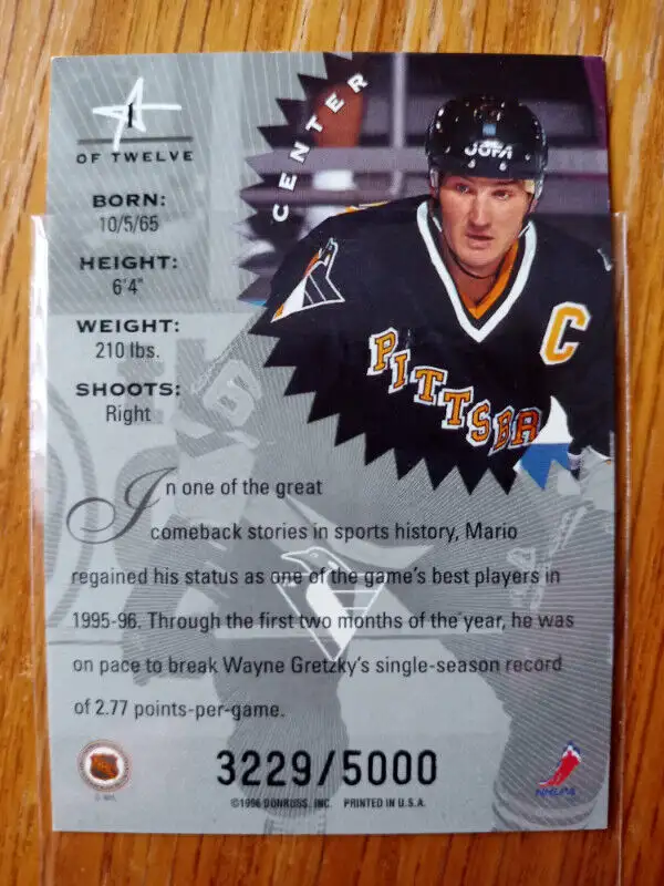 1995-96 Leaf Limited Stars of the Game #1 Mario Lemieux /500063654759649795122