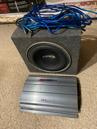 Kaption sub and amp with wiring kit 