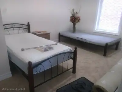 Furnished private room & washroom for rent available for a girl (no sharing) at ground level with lo...