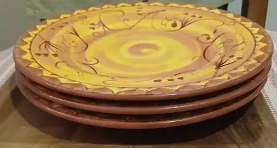 Set of 3 Ceramic Dinner Plates Made in Italy, View more