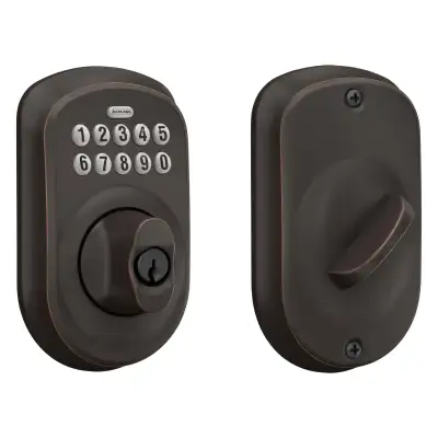 Schlage BE365 CAM Camelot Keypad Deadbolt - Aged Bronze, View more