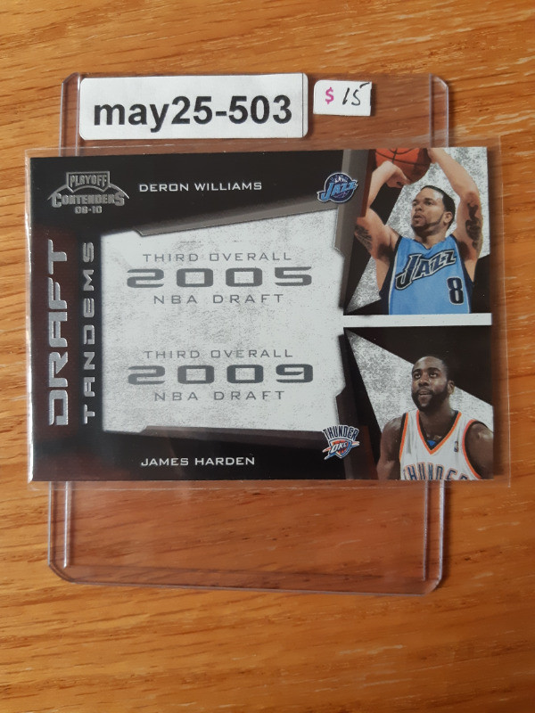 2009-10 Contenders Draft Tandems 18 Deron Williams James Harden in Arts & Collectibles in St. Catharines