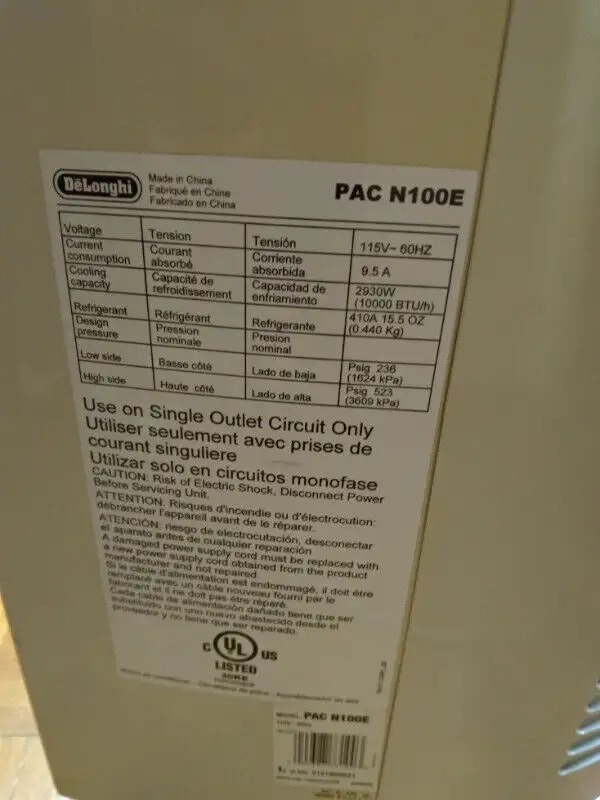 Delonghi 10 000 btu portable air conditioner heaters humidifiers