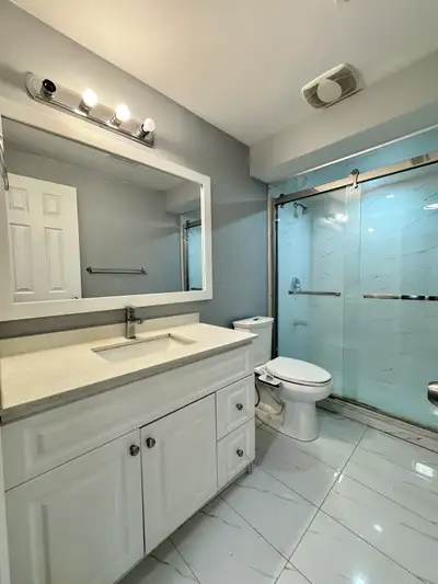 Large, spacious walk out basement for rent. The walkout basement is on main ground level. You will h...