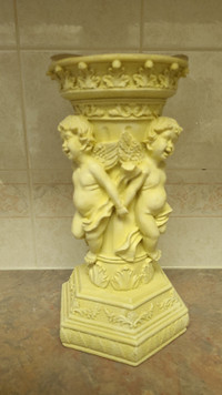 Cherub pedestal for pillar candle or as a pedestal