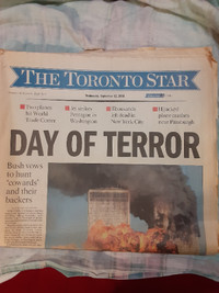 Toronto Star Newspaper from Sept 12 2001