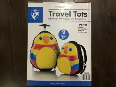 Parrot set, kids hard shell luggage+hard shell backpack. Made by Heys Elephant , kids hard shell lug...