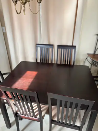 6 chair table set with removable center piece. $300, View more