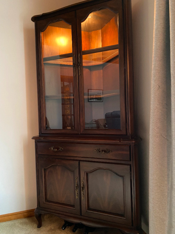 Solid mahogany corner made by Gibbard Furniture Company