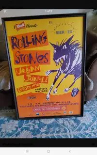 RARE Rolling Stones Urban Jungle Concert Poster