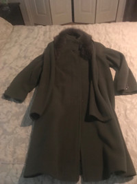 Women’s wool/cashmere coat -GIULIANA - manteau pour femme 