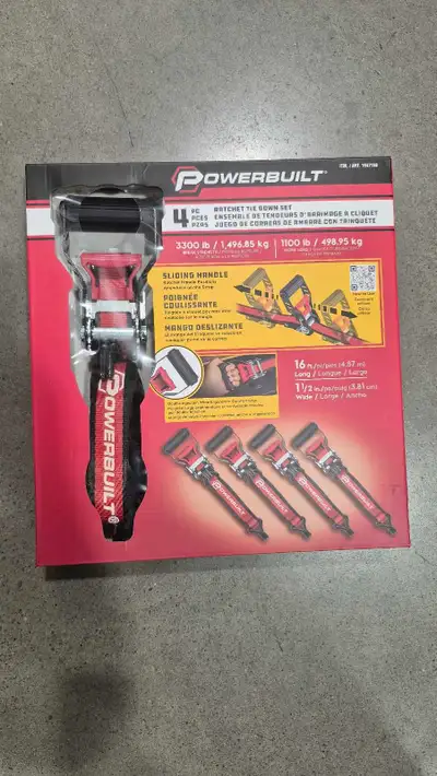 Powerbuilt Ratchet Tie Down Set, View more