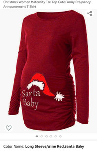 Santa Baby Maternity Blouse