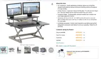 Portable Table Top Sit-Stand Desk for Home or Office