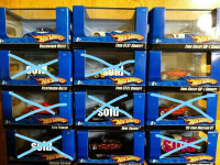 Various Hot Wheels with Display Case Scale 1:87 Never Opened