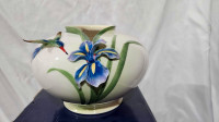 Franz Porcelain long tail hummingbird vase