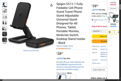 nice stand, comes with a carry case