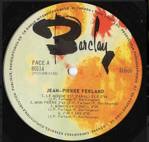 Jean-Pierre Ferland – Soleil 2XLP (1971)62863257400066122