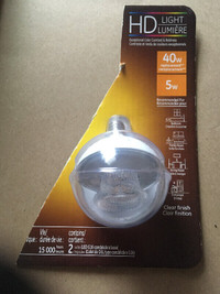 GE HD High Definition Light 40w 5w Clear Finish Res.1578931 Bulb