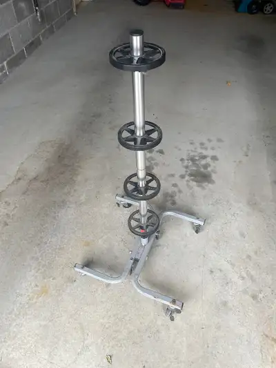 Tire stand for storing your off season tires on rims Asking $30 OBO