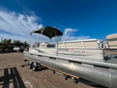 Selling our 2004 24 foot pontoon boat. We have enjoyed this boat for 3 seasons. Has new tires on the...